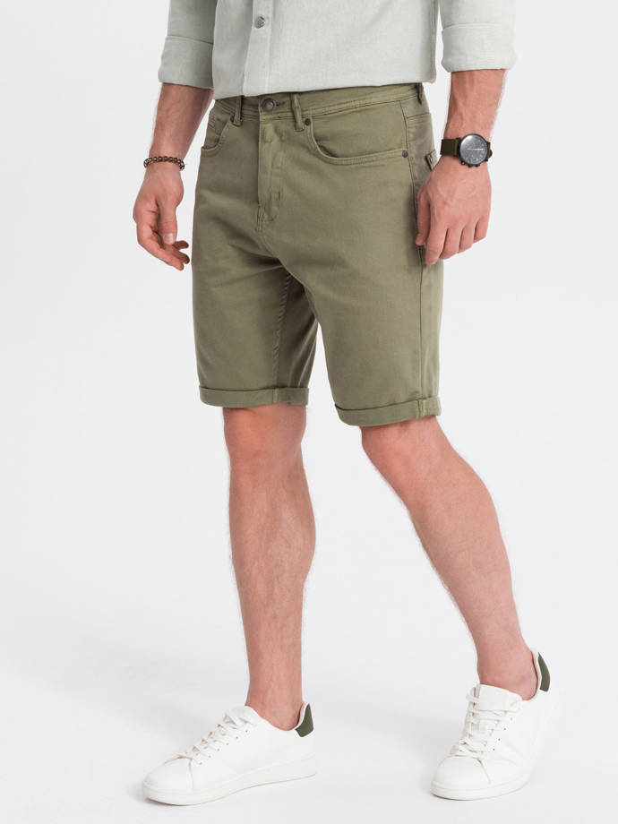 Pantaloni scurți pentru bărbați CHINO - kaki V14 OM-SRDS-0103