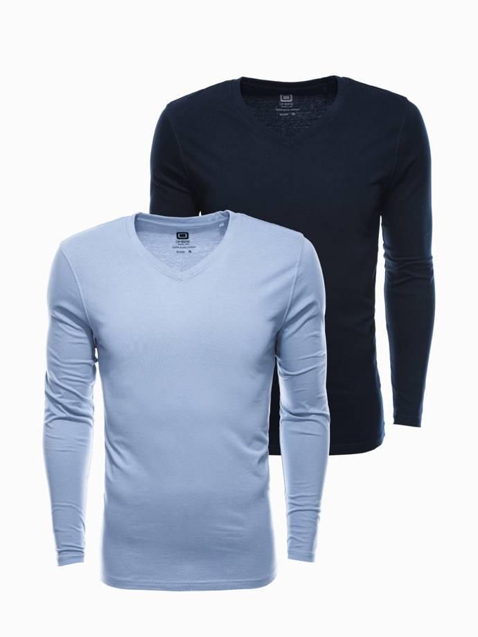 Pánsky set s dlhým rukávom V-NECK - mix 2-pack V6 Z41